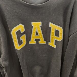 GAP Black Sweatshirt with Yellow Logo